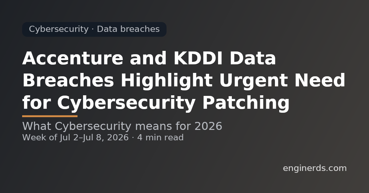 Accenture and KDDI Data Breaches Highlight Urgent Need for Cybersecurity Patching