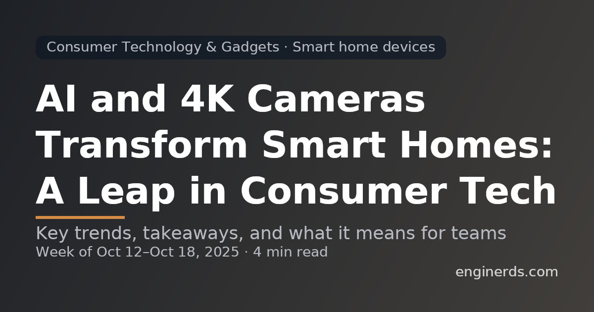 AI and 4K Cameras Transform Smart Homes: A Leap in Consumer Tech