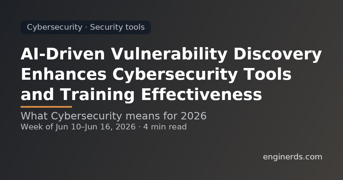 AI-Driven Vulnerability Discovery Enhances Cybersecurity Tools and Training Effectiveness