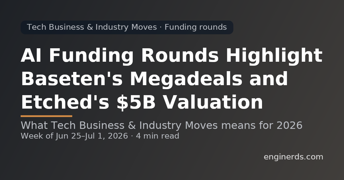 AI Funding Rounds Highlight Baseten's Megadeals and Etched's $5B Valuation