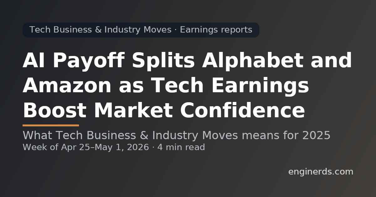 AI Payoff Splits Alphabet and Amazon as Tech Earnings Boost Market Confidence