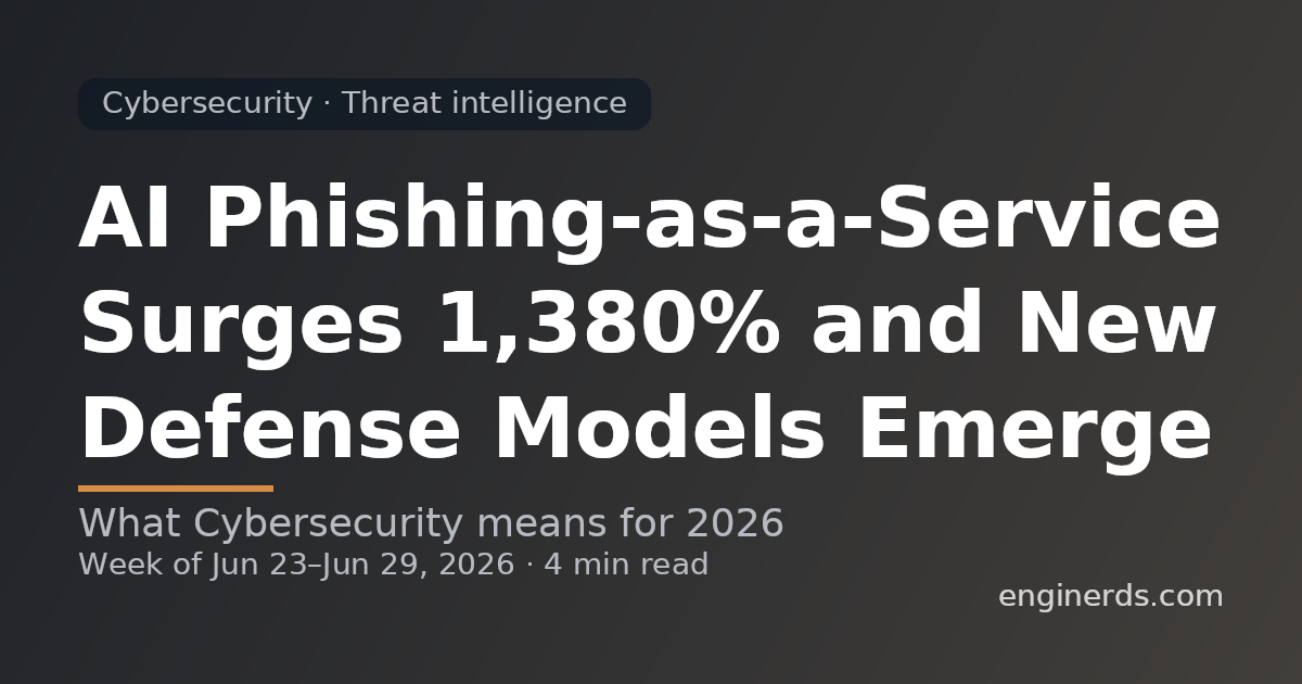 AI Phishing-as-a-Service Surges 1,380% and New Defense Models Emerge