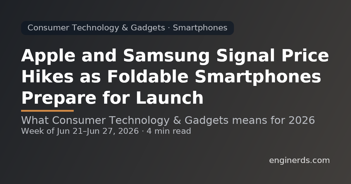 Apple and Samsung Signal Price Hikes as Foldable Smartphones Prepare for Launch