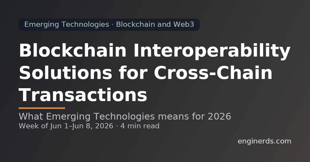 Blockchain Interoperability Solutions for Cross-Chain Transactions