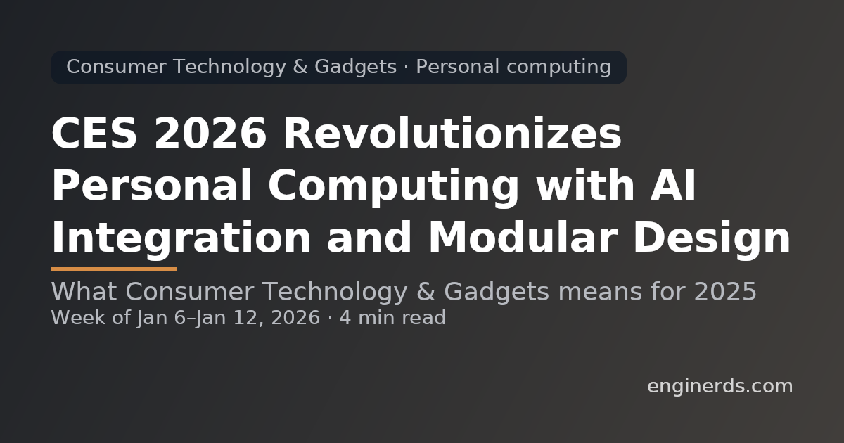 CES 2026 Revolutionizes Personal Computing with AI Integration and Modular Design