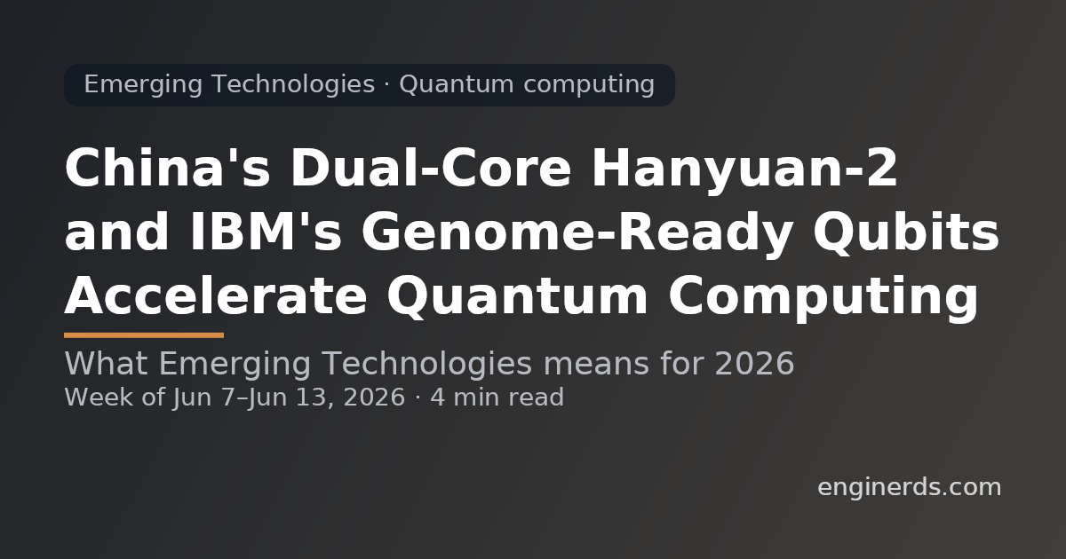 China's Dual-Core Hanyuan-2 and IBM's Genome-Ready Qubits Accelerate Quantum Computing