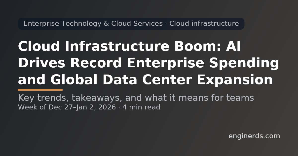 Cloud Infrastructure Boom: AI Drives Record Enterprise Spending and Global Data Center Expansion