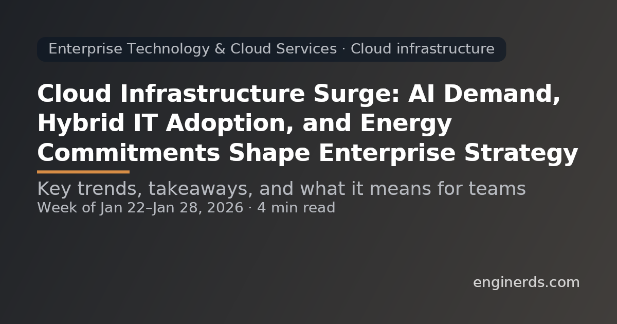 Cloud Infrastructure Surge: AI Demand, Hybrid IT Adoption, and Energy Commitments Shape Enterprise Strategy