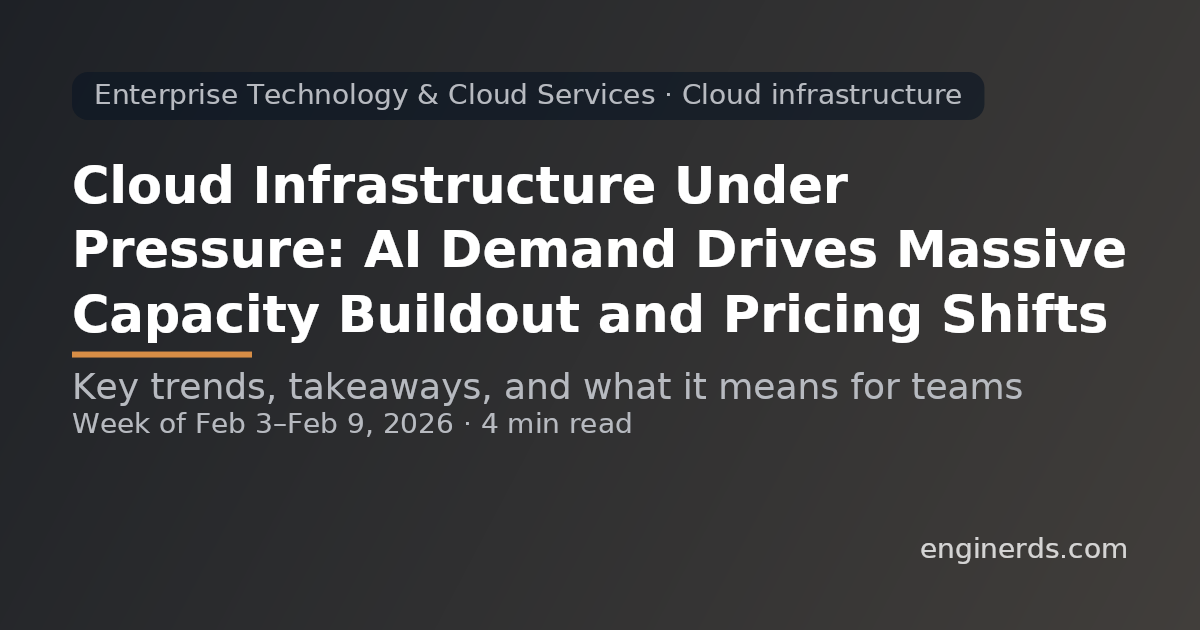 Cloud Infrastructure Under Pressure: AI Demand Drives Massive Capacity Buildout and Pricing Shifts