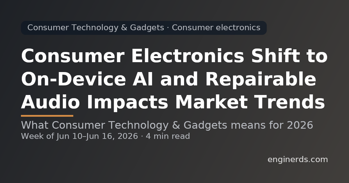 Consumer Electronics Shift to On-Device AI and Repairable Audio Impacts Market Trends