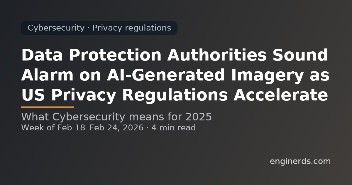 Data Protection Authorities Sound Alarm on AI-Generated Imagery as US Privacy Regulations Accelerate