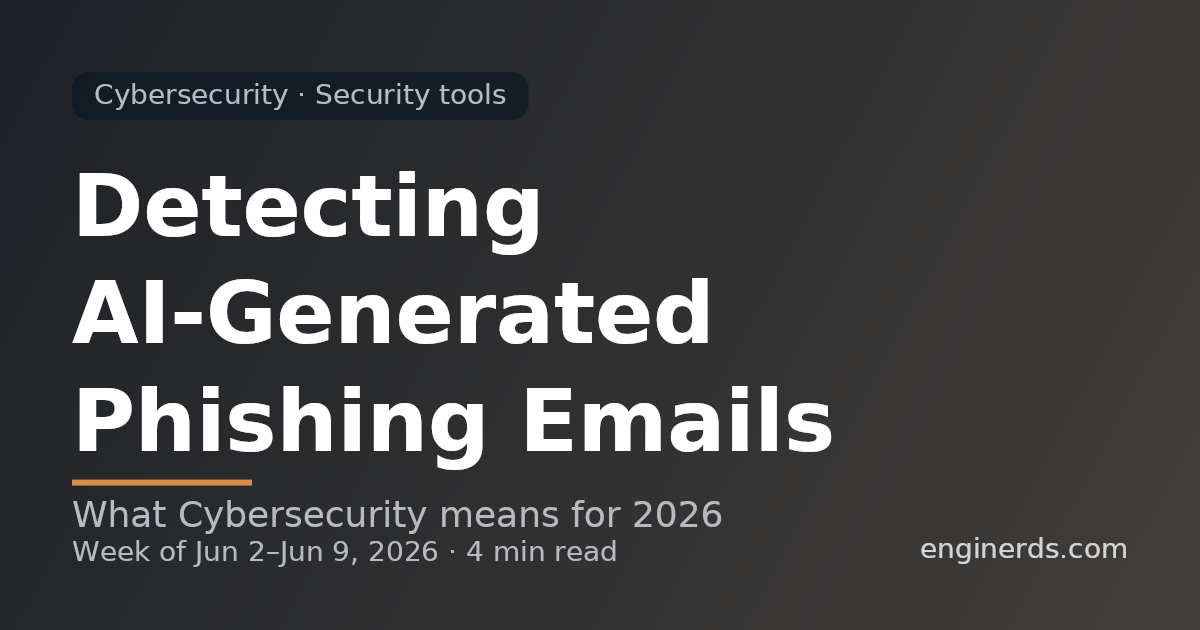 Detecting AI-Generated Phishing Emails
