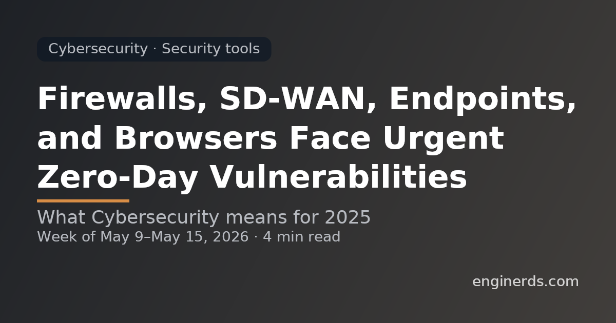 Firewalls, SD-WAN, Endpoints, and Browsers Face Urgent Zero-Day Vulnerabilities