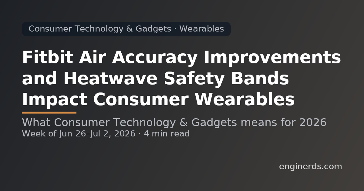 Fitbit Air Accuracy Improvements and Heatwave Safety Bands Impact Consumer Wearables