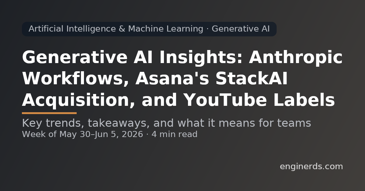 Generative AI Insights: Anthropic Workflows, Asana's StackAI Acquisition, and YouTube Labels