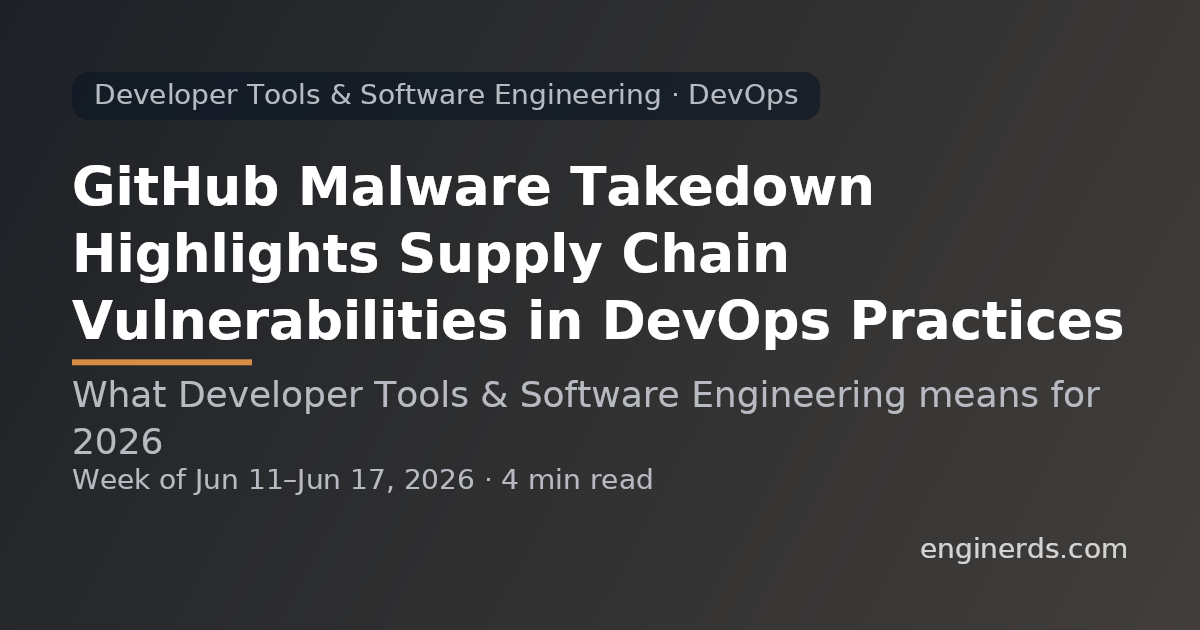 GitHub Malware Takedown Highlights Supply Chain Vulnerabilities in DevOps Practices