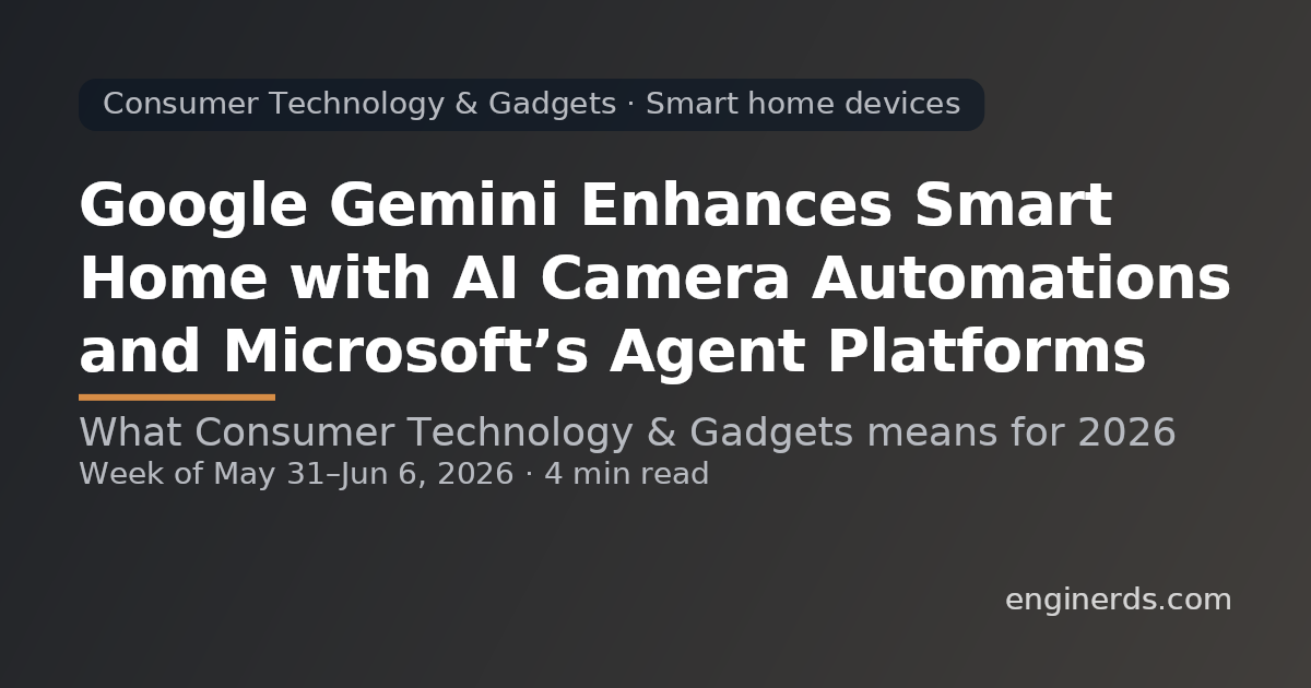 Google Gemini Enhances Smart Home with AI Camera Automations and Microsoft’s Agent Platforms
