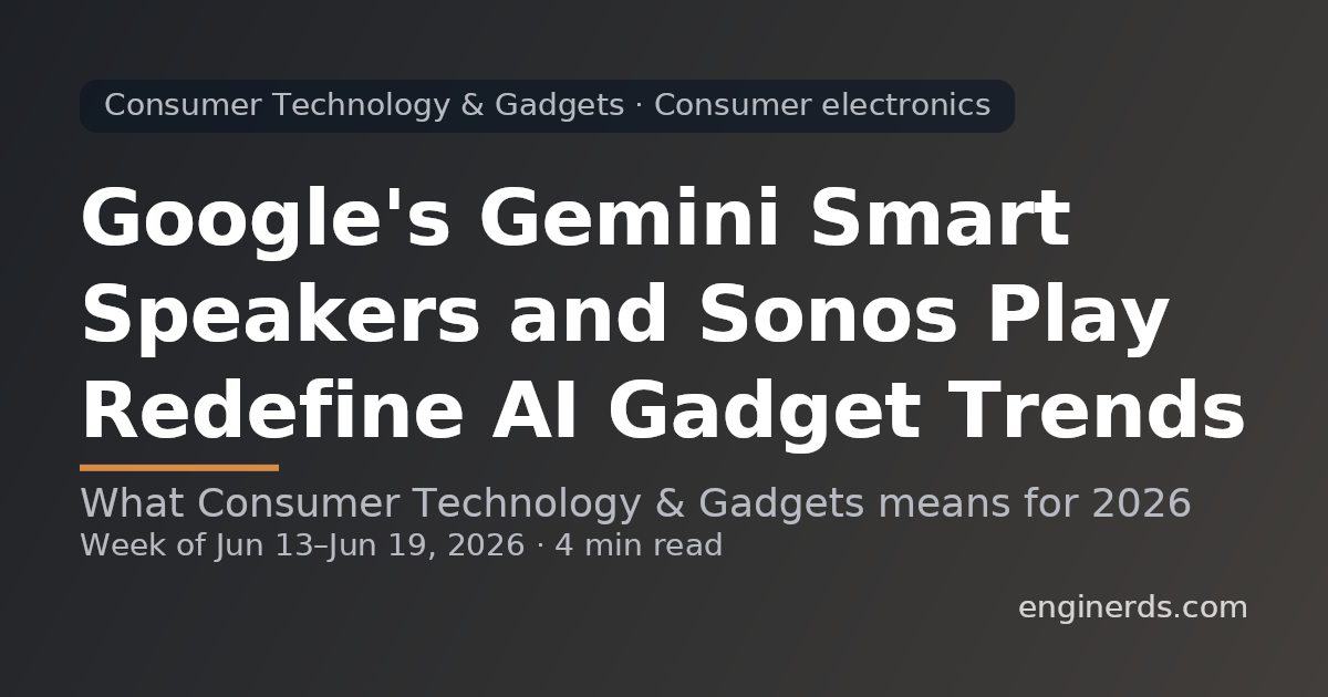 Google's Gemini Smart Speakers and Sonos Play Redefine AI Gadget Trends