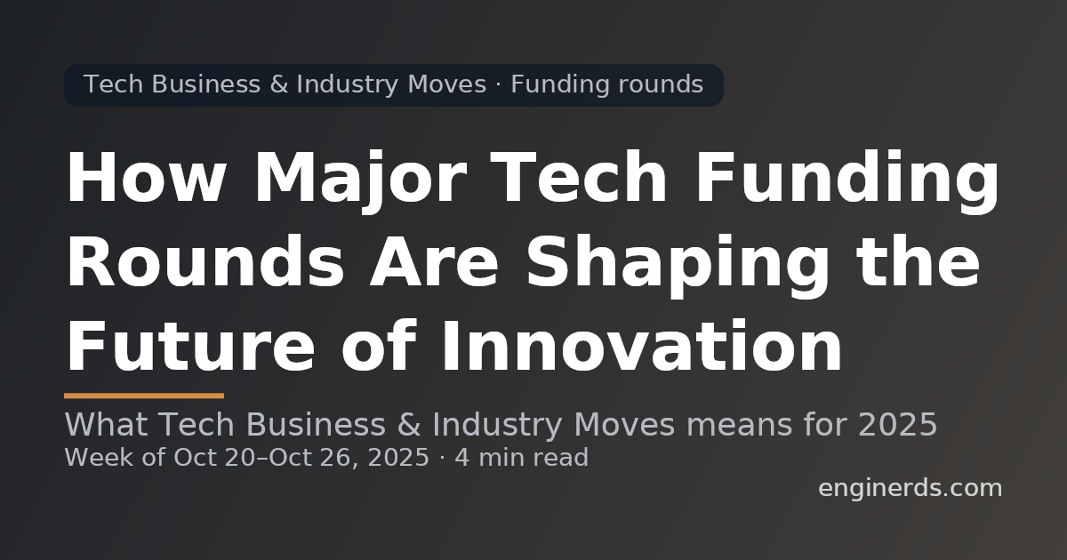 How Major Tech Funding Rounds Are Shaping the Future of Innovation