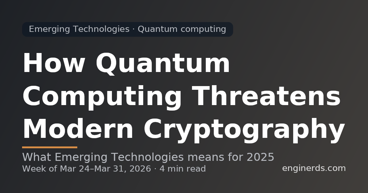 How Quantum Computing Threatens Modern Cryptography