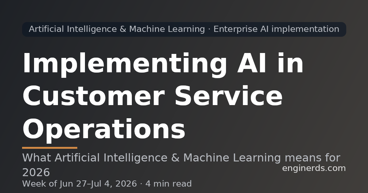 Implementing AI in Customer Service Operations
