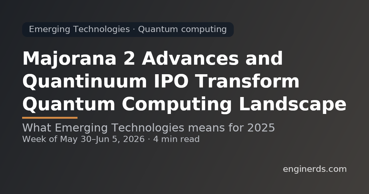 Majorana 2 Advances and Quantinuum IPO Transform Quantum Computing Landscape