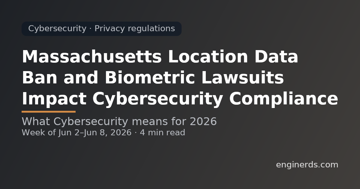 Massachusetts Location Data Ban and Biometric Lawsuits Impact Cybersecurity Compliance