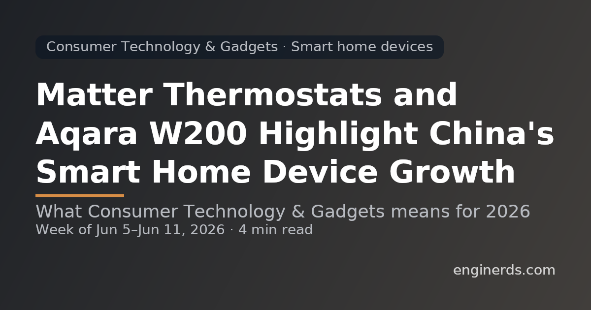 Matter Thermostats and Aqara W200 Highlight China's Smart Home Device Growth