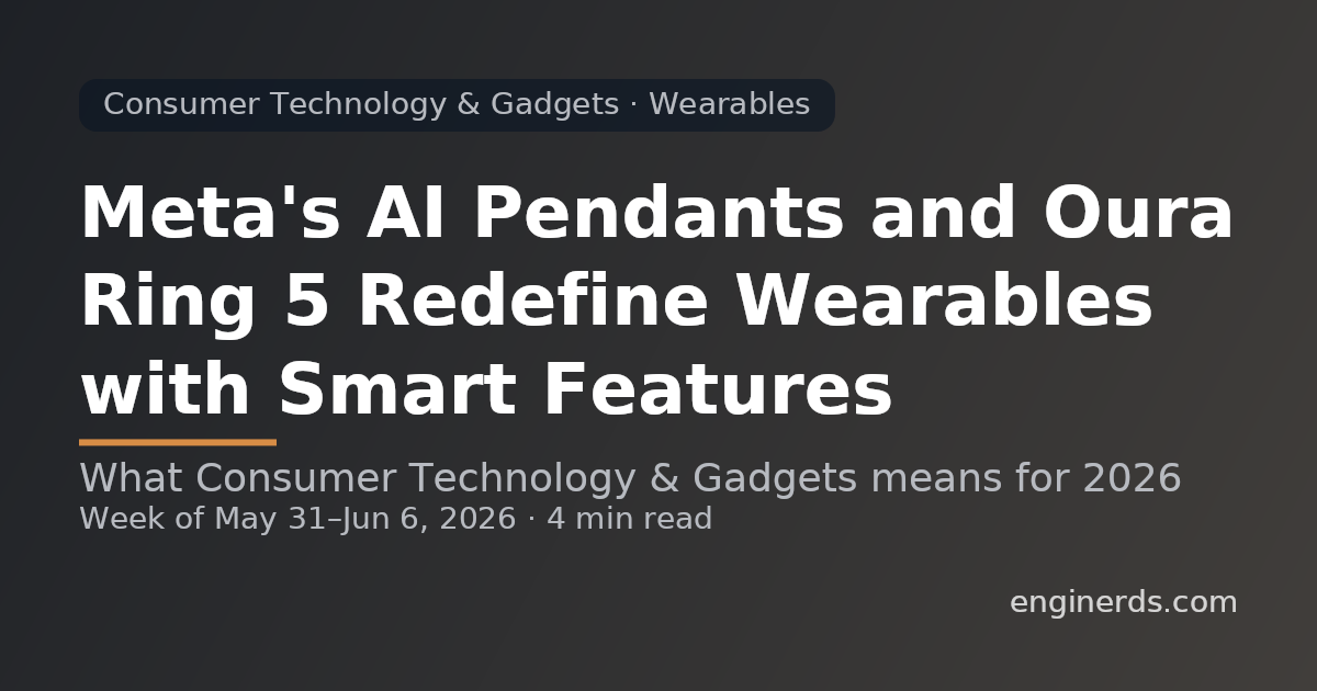 Meta's AI Pendants and Oura Ring 5 Redefine Wearables with Smart Features