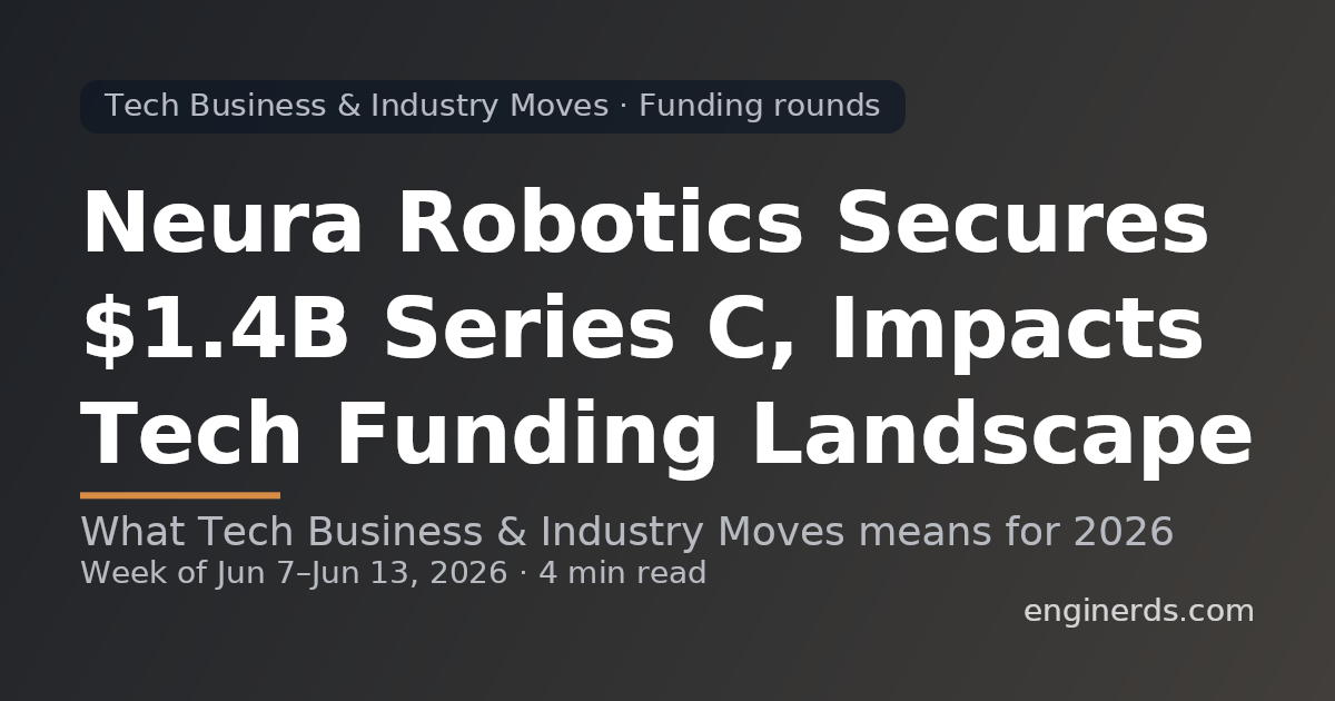 Neura Robotics Secures $1.4B Series C, Impacts Tech Funding Landscape