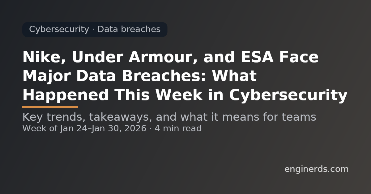 Nike, Under Armour, and ESA Face Major Data Breaches: What Happened This Week in Cybersecurity