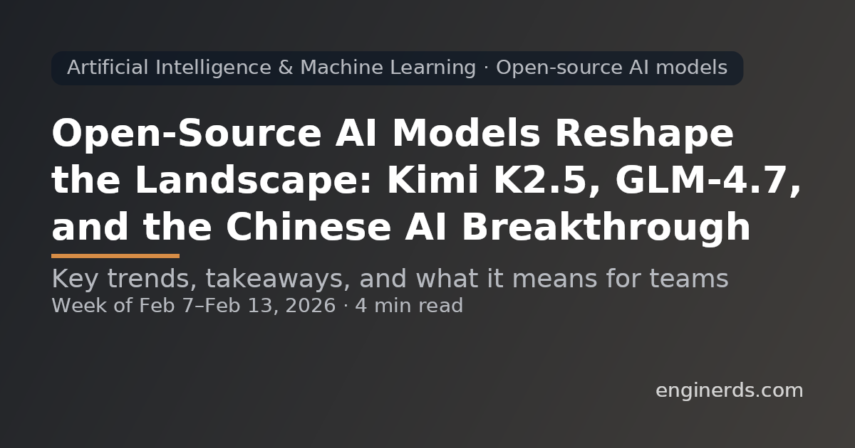 Open-Source AI Models Reshape the Landscape: Kimi K2.5, GLM-4.7, and the Chinese AI Breakthrough