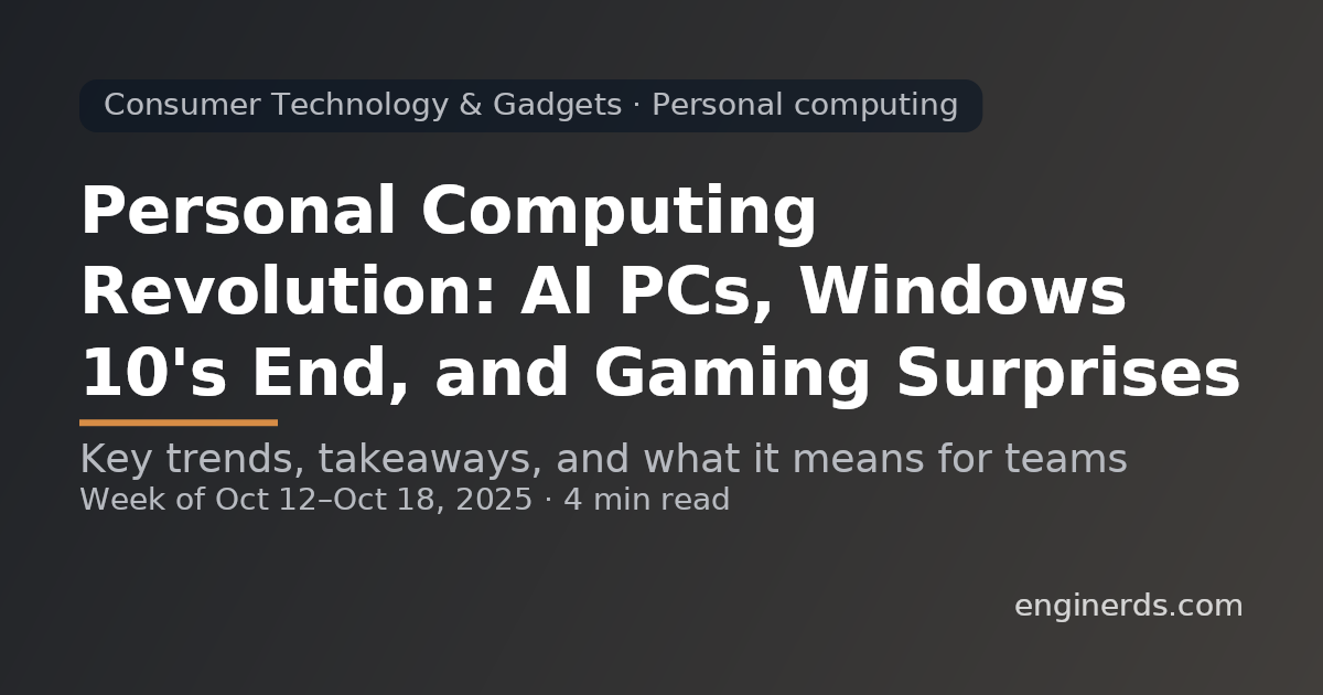 Personal Computing Revolution: AI PCs, Windows 10's End, and Gaming Surprises