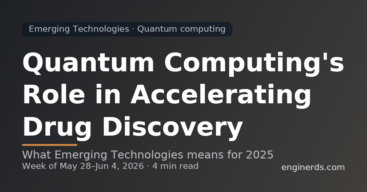 Quantum Computing's Role in Accelerating Drug Discovery