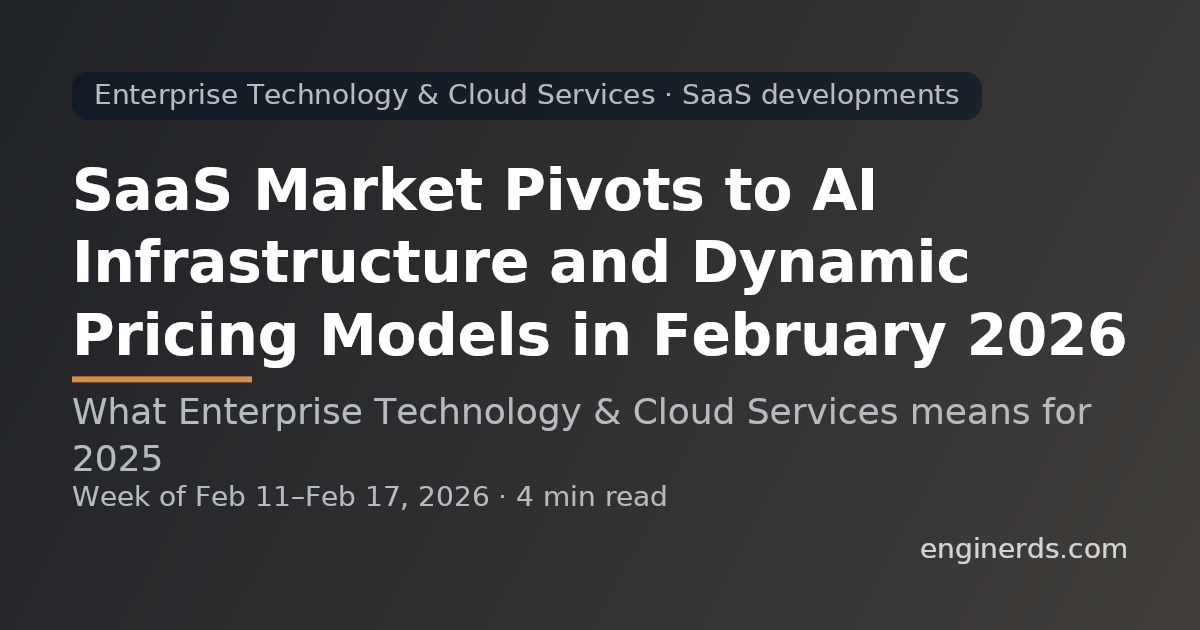 SaaS Market Pivots to AI Infrastructure and Dynamic Pricing Models in February 2026