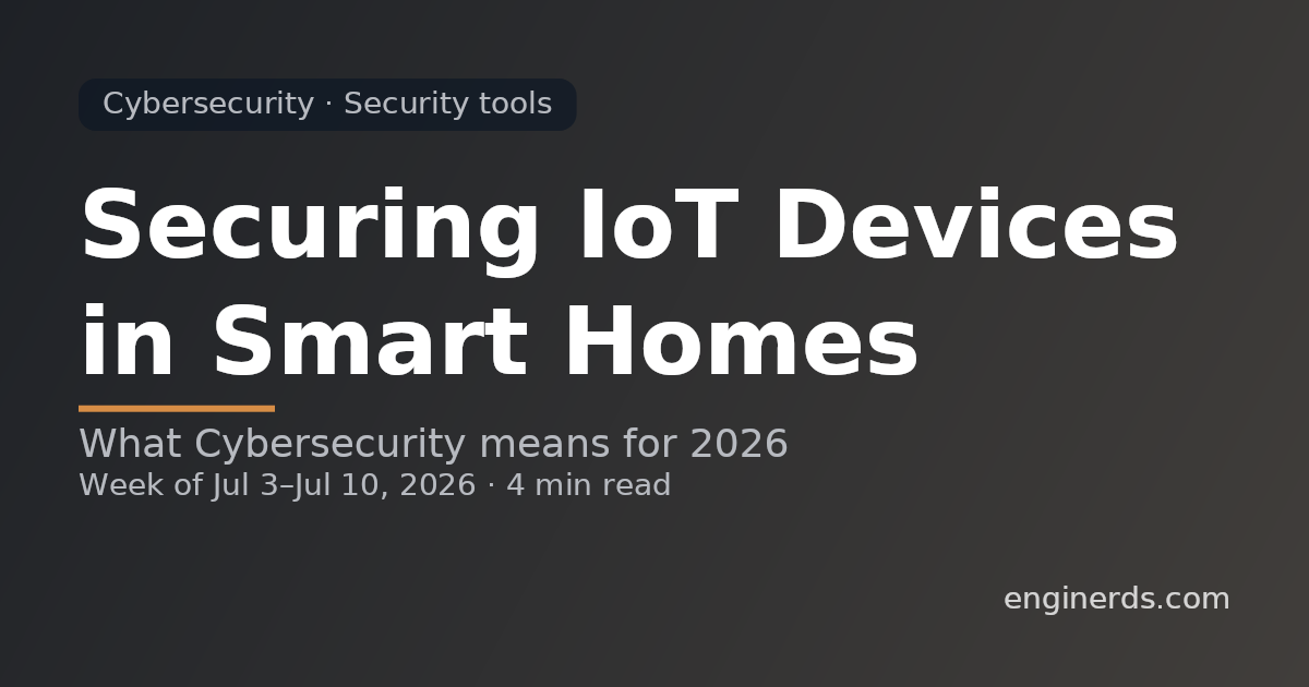 Securing IoT Devices in Smart Homes