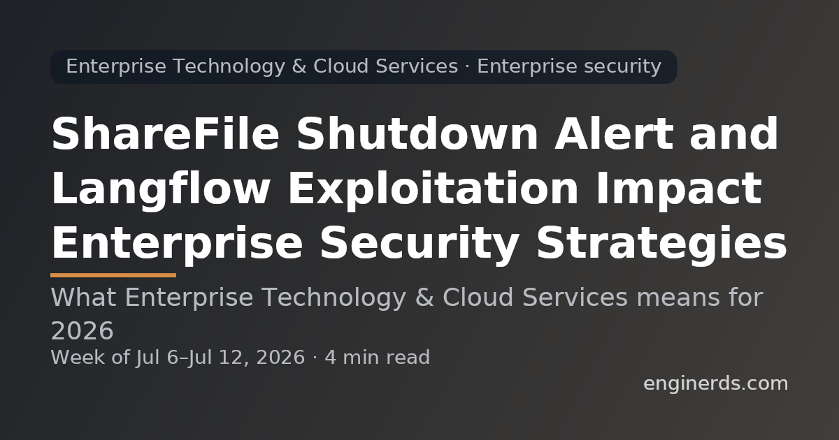 ShareFile Shutdown Alert and Langflow Exploitation Impact Enterprise Security Strategies