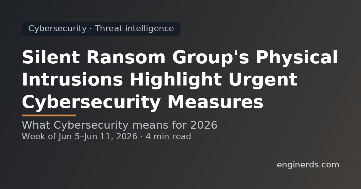Silent Ransom Group's Physical Intrusions Highlight Urgent Cybersecurity Measures