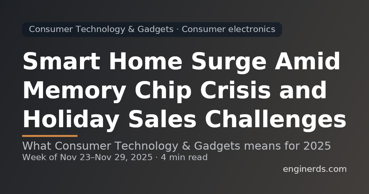 Smart Home Surge Amid Memory Chip Crisis and Holiday Sales Challenges