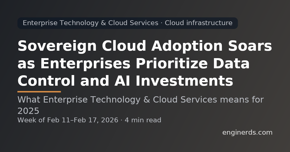 Sovereign Cloud Adoption Soars as Enterprises Prioritize Data Control and AI Investments