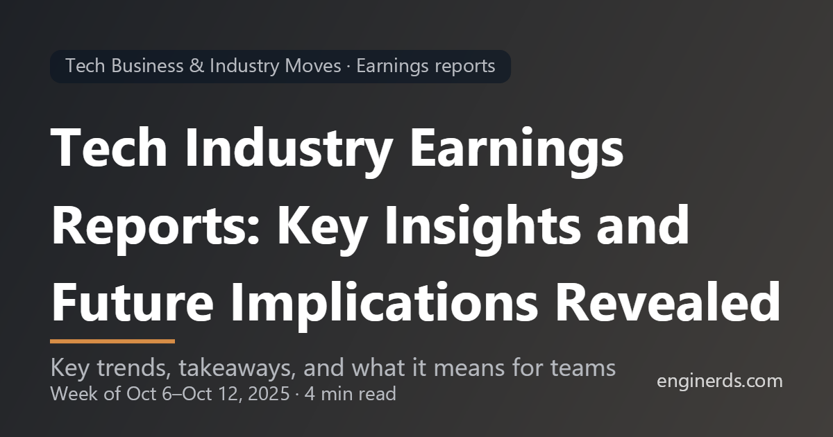 Tech Business & Industry Moves