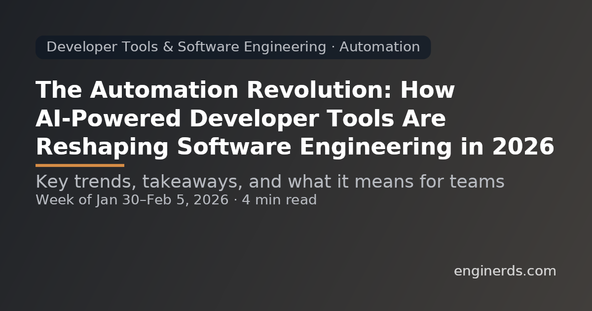 The Automation Revolution: How AI-Powered Developer Tools Are Reshaping Software Engineering in 2026