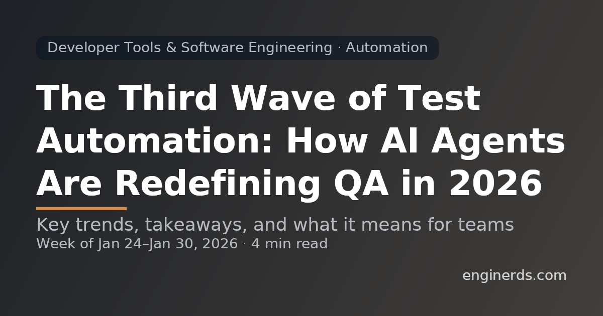The Third Wave of Test Automation: How AI Agents Are Redefining QA in 2026