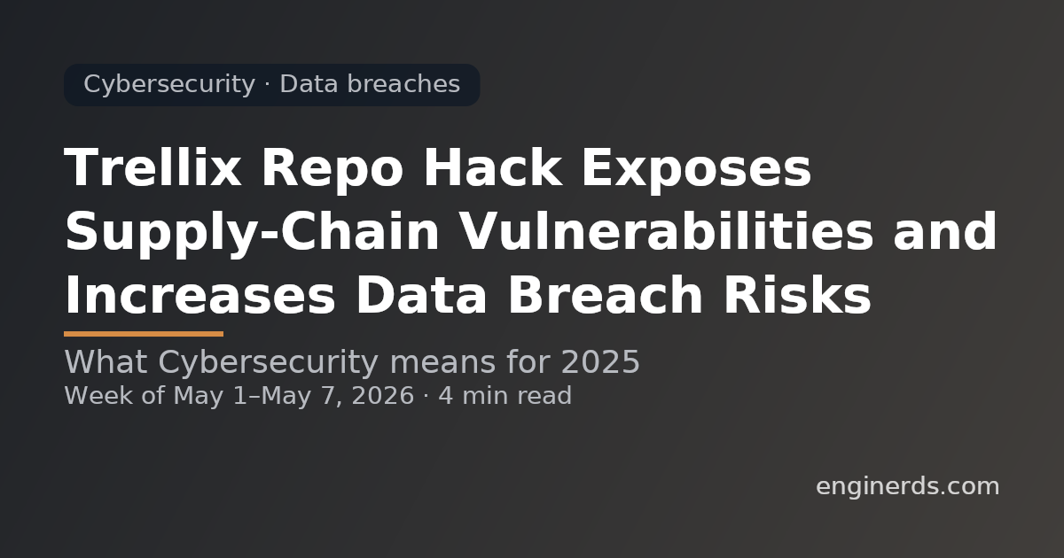 Trellix Repo Hack Exposes Supply-Chain Vulnerabilities and Increases Data Breach Risks