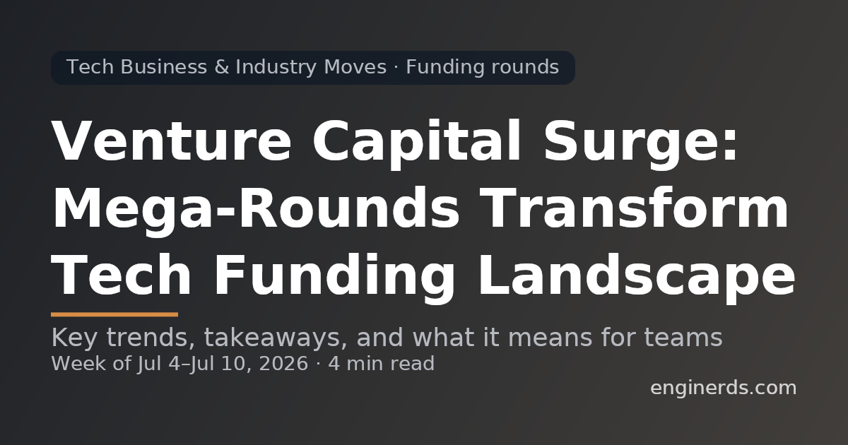Venture Capital Surge: Mega-Rounds Transform Tech Funding Landscape