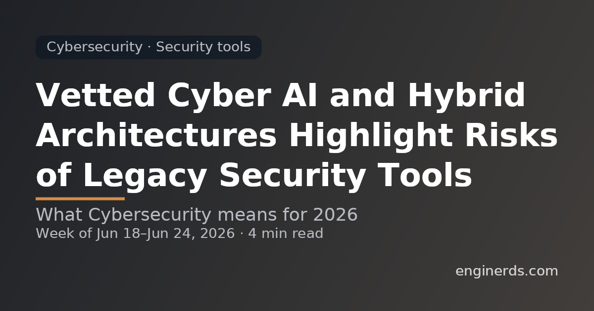 Vetted Cyber AI and Hybrid Architectures Highlight Risks of Legacy Security Tools