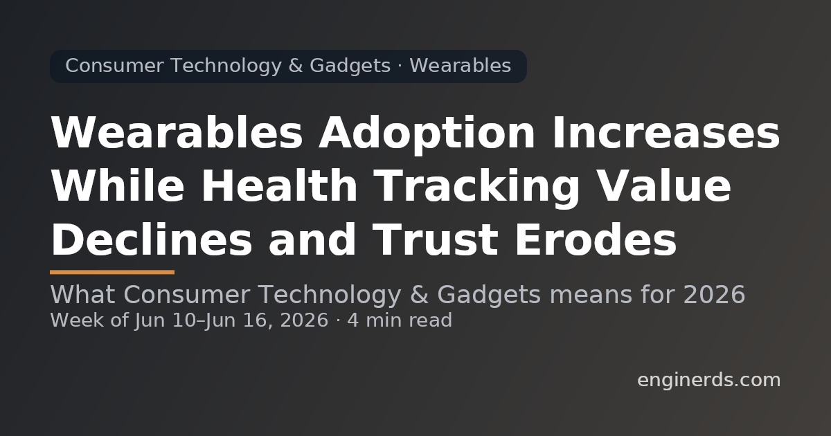 Wearables Adoption Increases While Health Tracking Value Declines and Trust Erodes