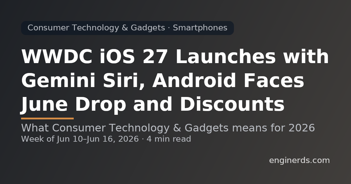 WWDC iOS 27 Launches with Gemini Siri, Android Faces June Drop and Discounts
