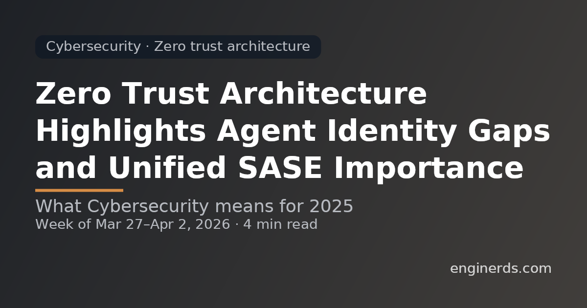 Zero Trust Architecture Highlights Agent Identity Gaps and Unified SASE Importance